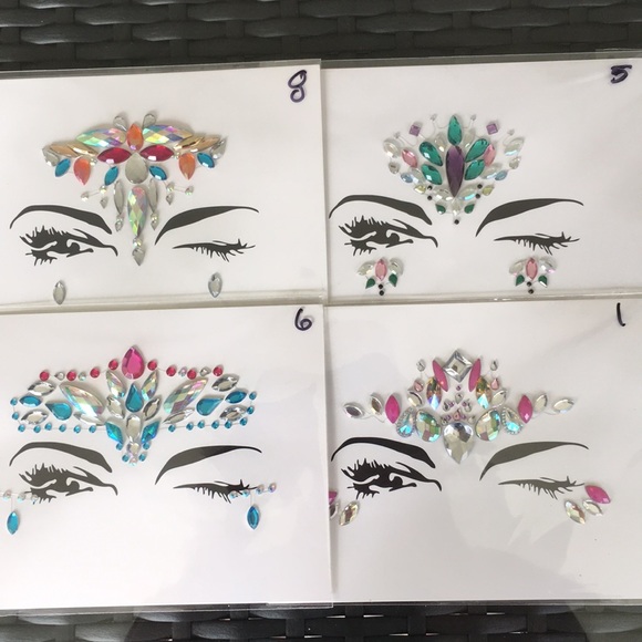 (F) Adhesive Facial Jewels - Picture 6 of 8